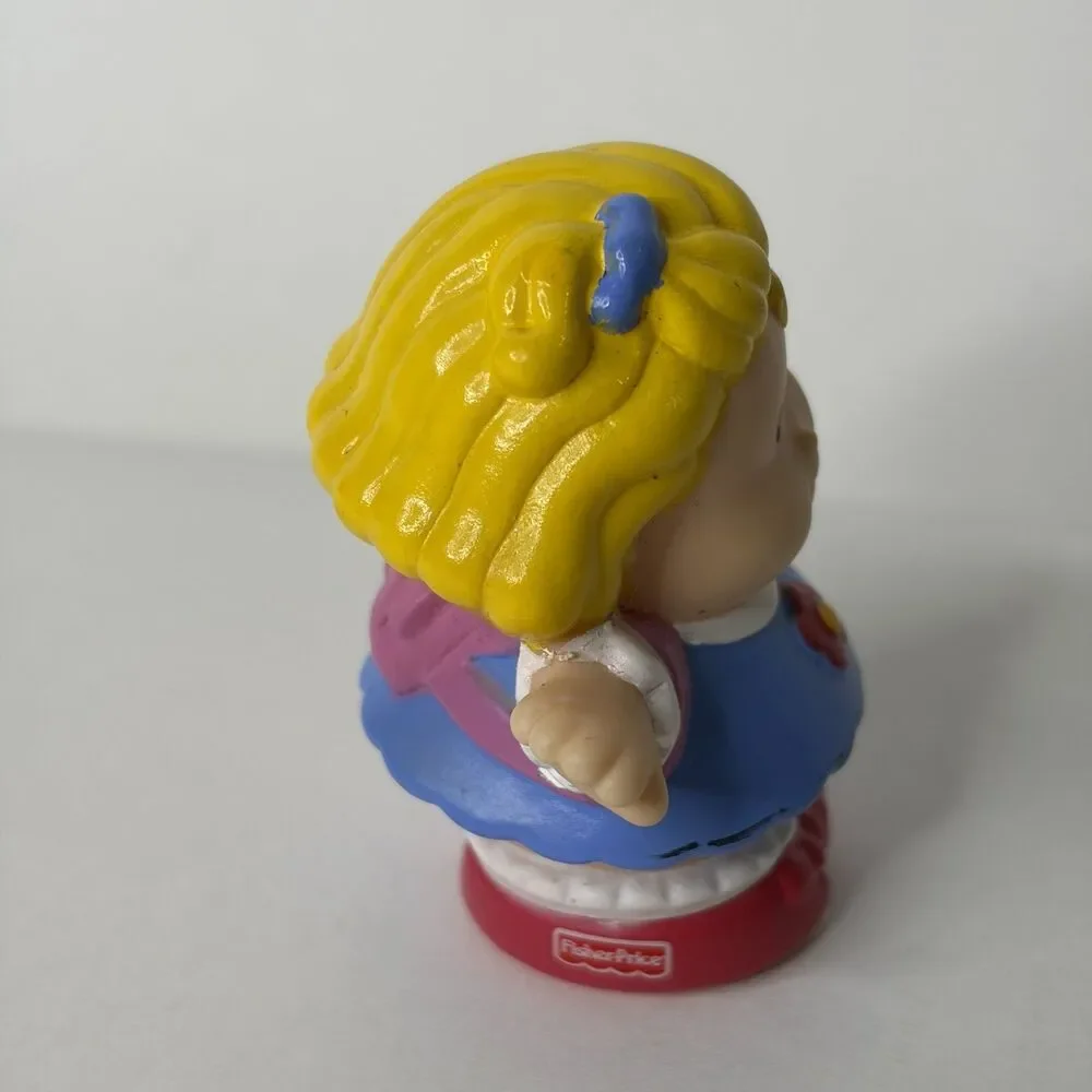 Little People 2001 Blonde School Girl Sarah Blue Bird Purple Backpack
